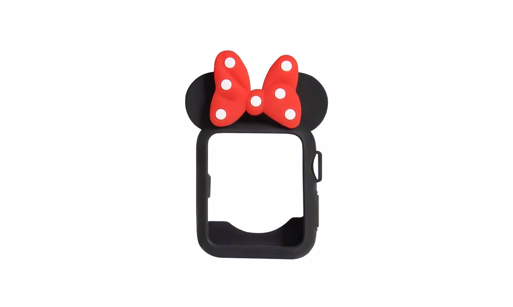 Mouse Ears W/ Bow 3d Bumper Cartoon Gel Cover Character Case for Apple iWatch