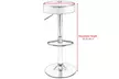 Set of 2 Leather Adjustable Bar Stools Counter Height Swivel Stool By Leopard  - Second Medium