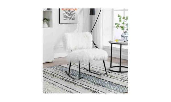 Faux fur rocking discount chair