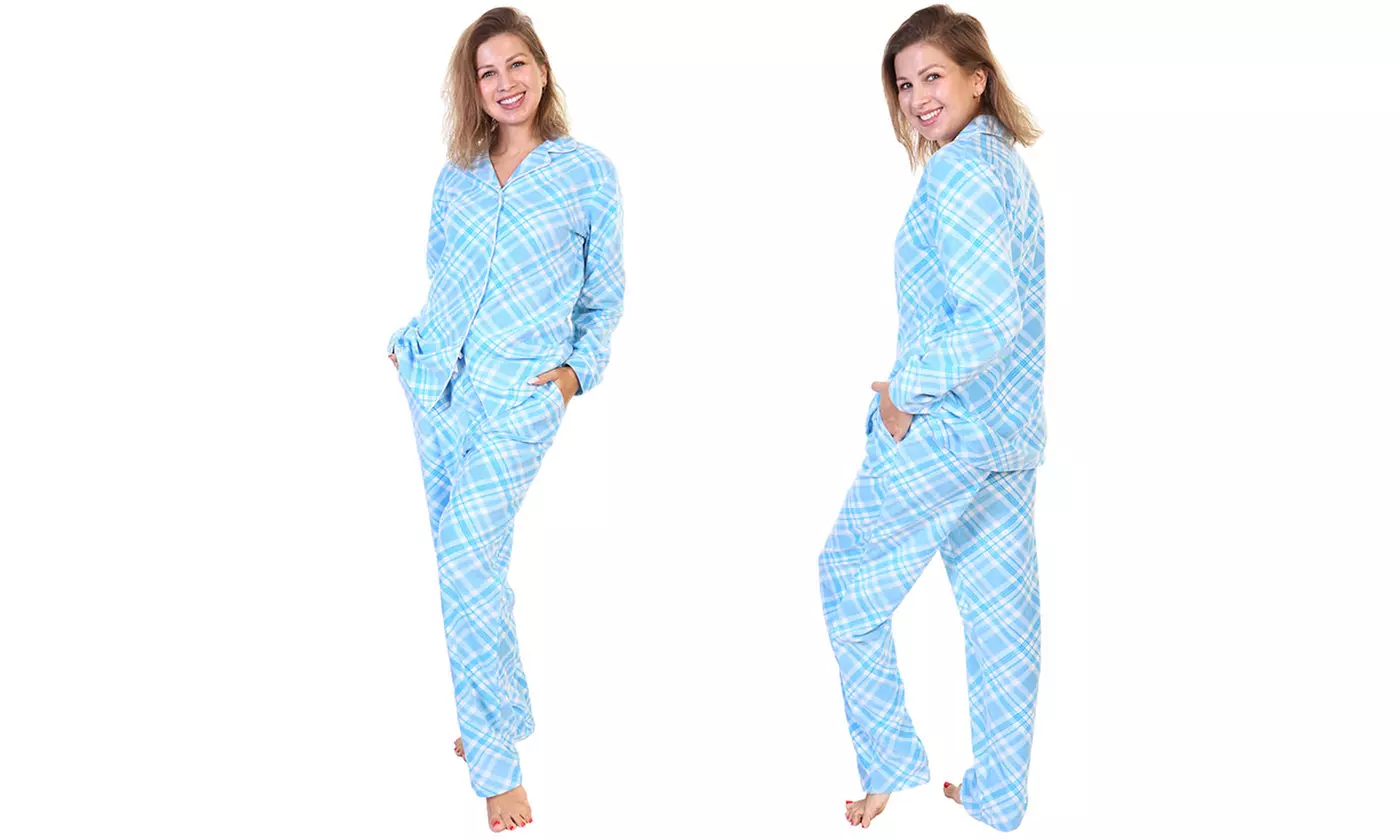 Angelina Cozy Fleece Pajama Set (Also in Plus Sizes)