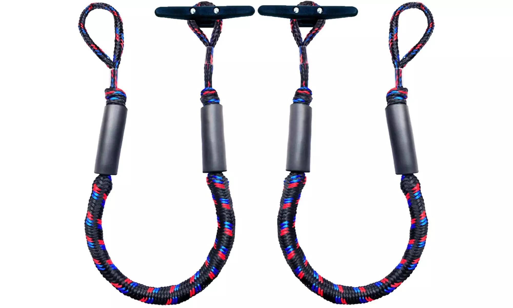 Boat Dock Line Bungee Cords with Hooks Stretch Boating Accessories (2 Rope) - Primary Image