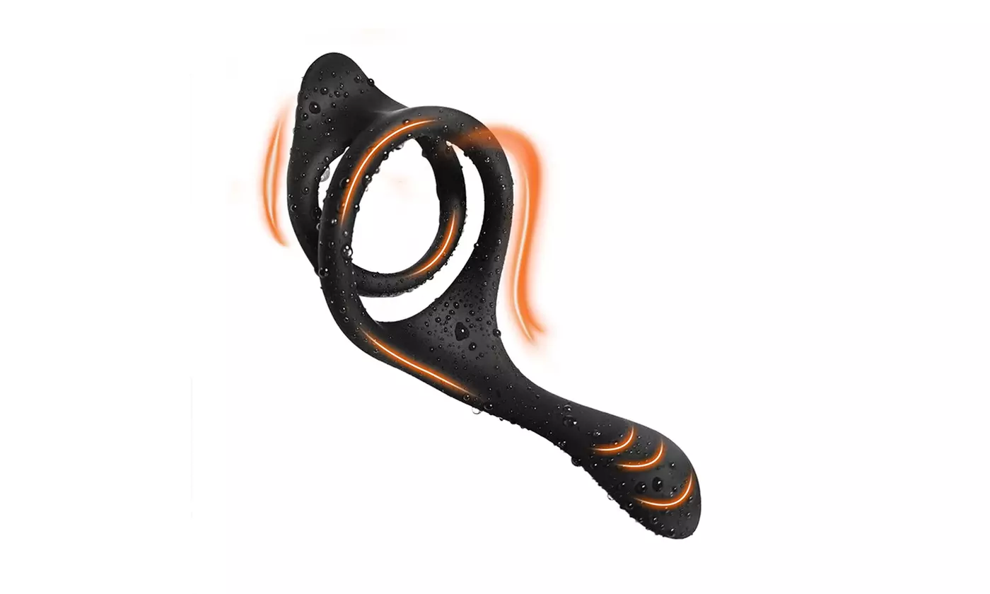 Double Ring Lock Fine C-Ring Vibrator Stimulation Massager - Primary Image