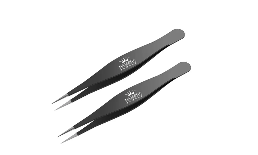 Surgical Tweezers for Ingrown Hair - Pack of 2 pointed tweezers - Primary Image