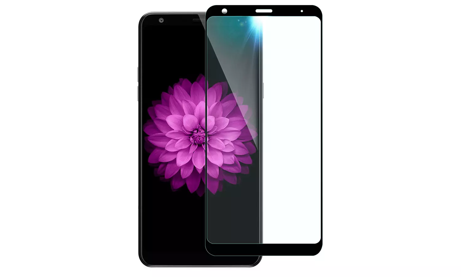 Bumper Clear Back Case Cover with Tempered Glass for LG Stylo 5-White/Pink - Second Medium