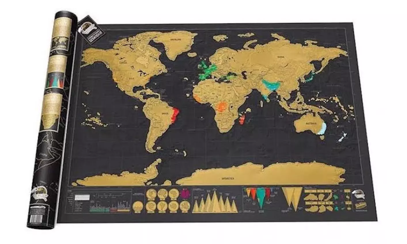 Travel Scratch-Off World Country Map: Multiple Styles Available. - Second Medium