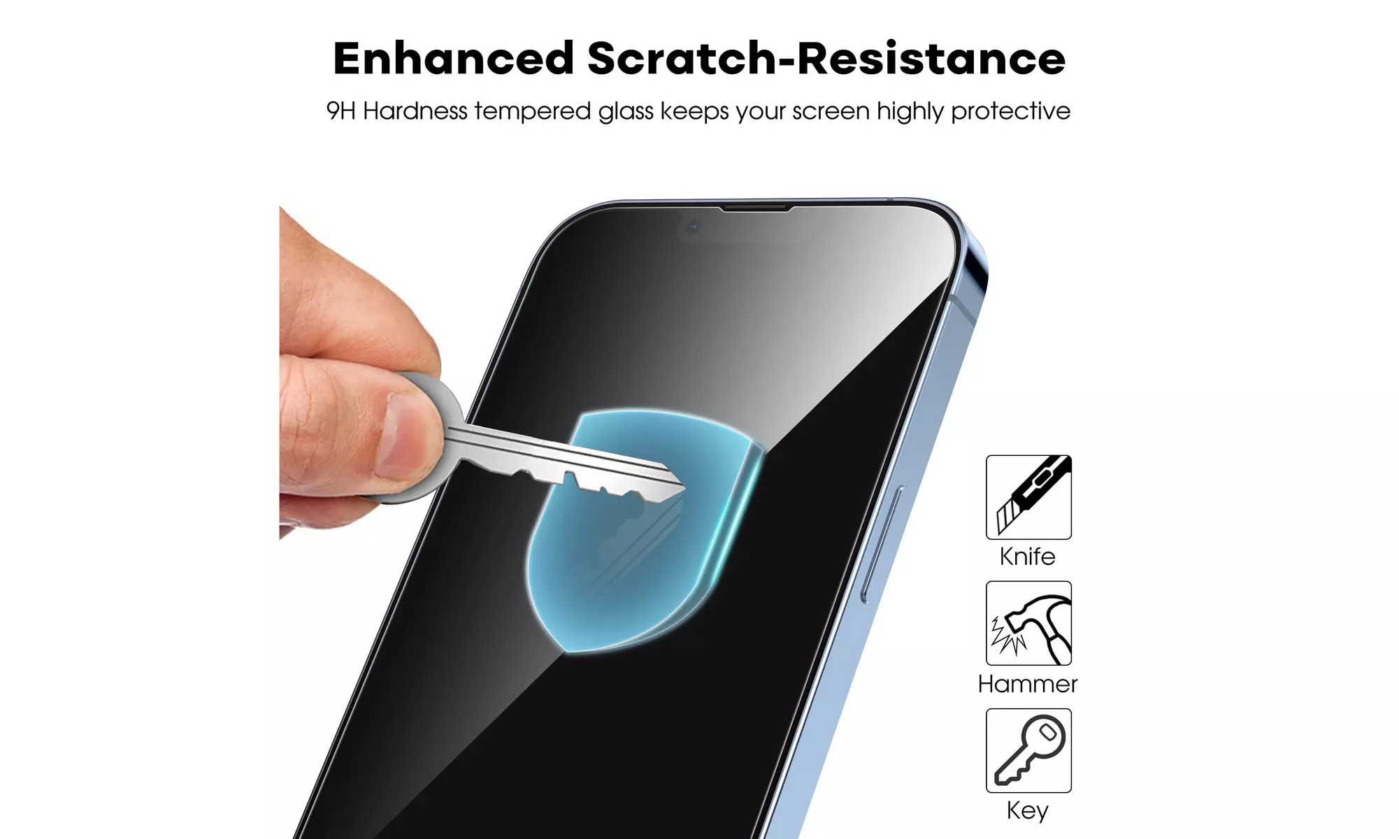 Tempered Glass Screen Protector for iPhone 12/13, Pro, Pro Max, Full Coverage