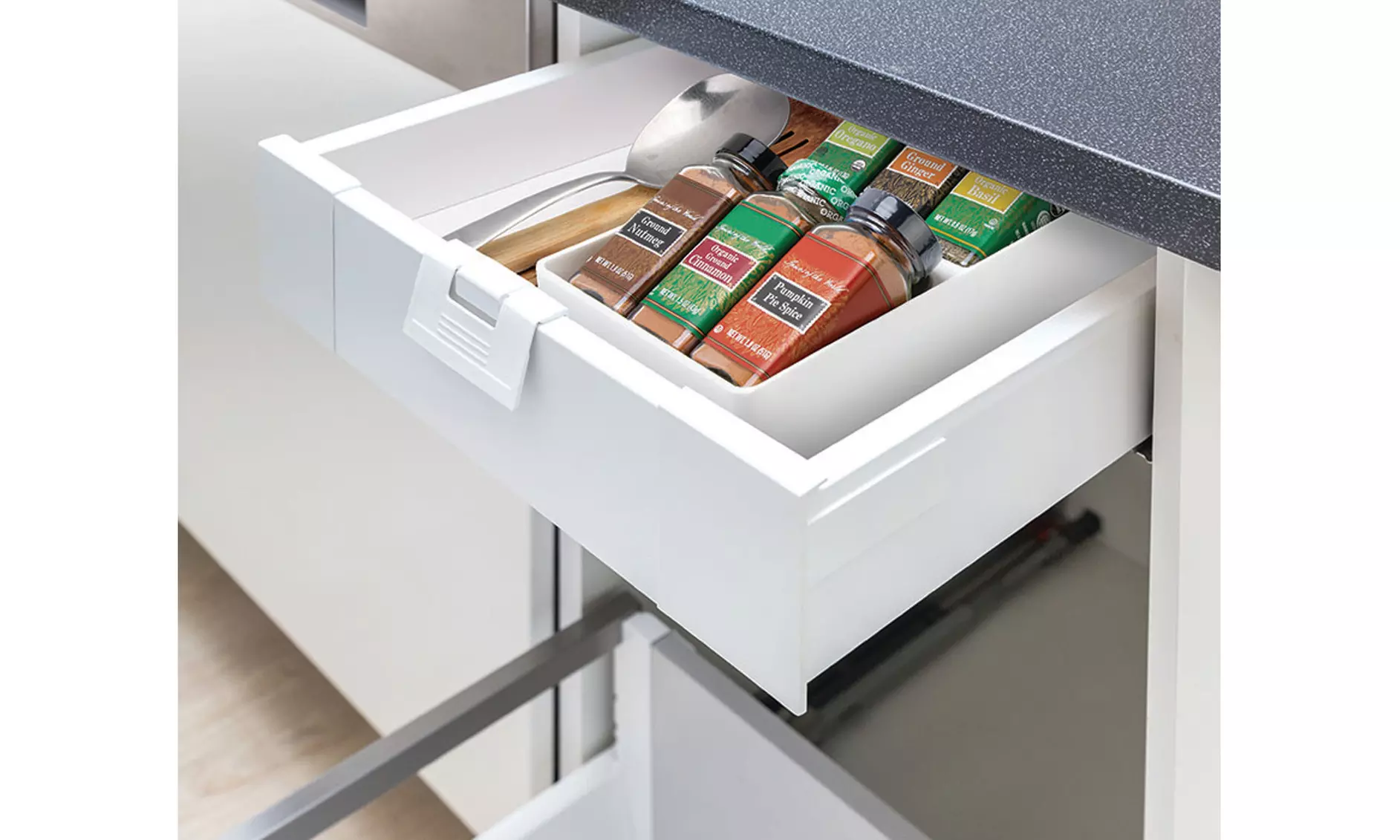 3 Tray Drawer Kitchen Organizer For Spices Makeup Countertop Pantry - Second Medium