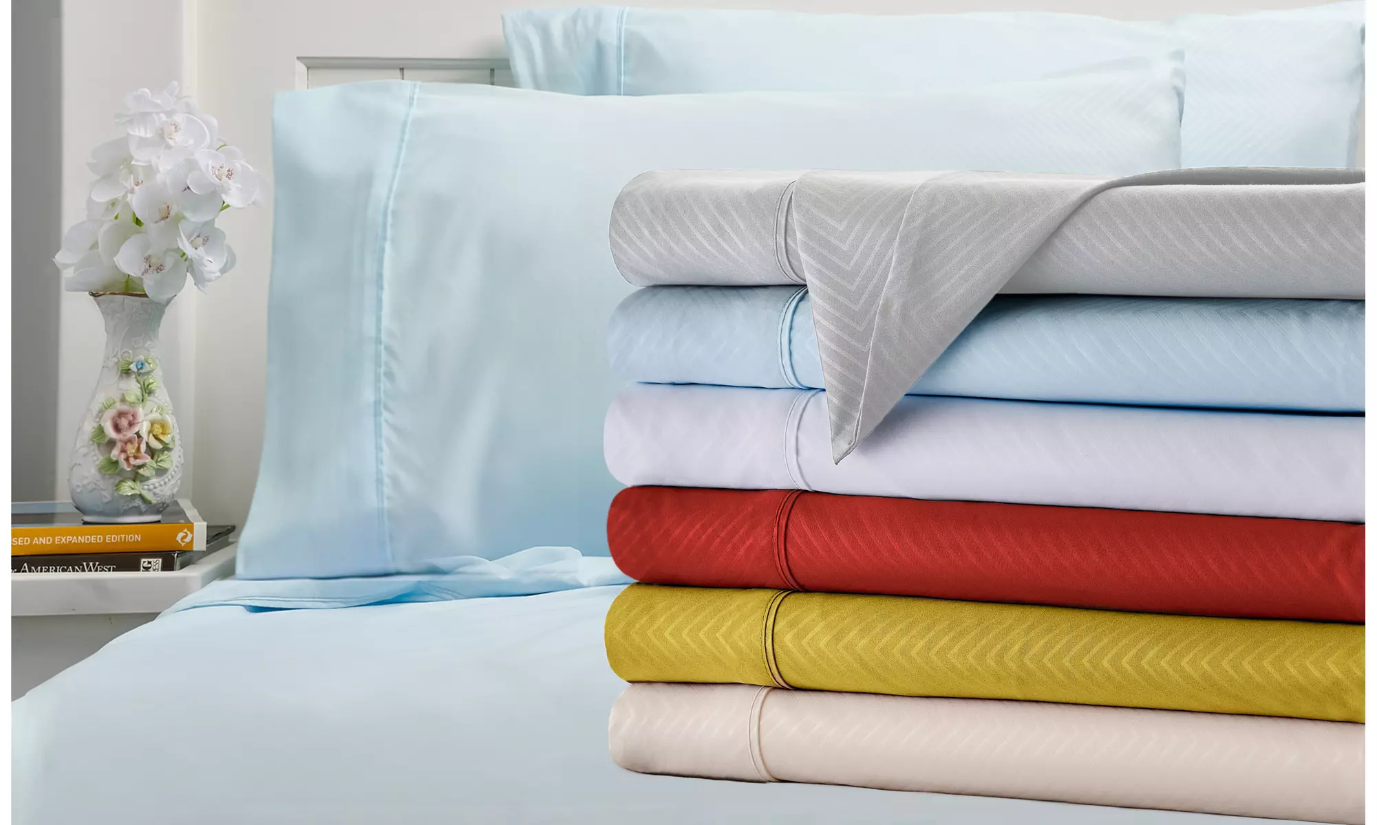 Bamboo Luxury Chevron Embossed 4-Piece Sheet Set - Primary Image