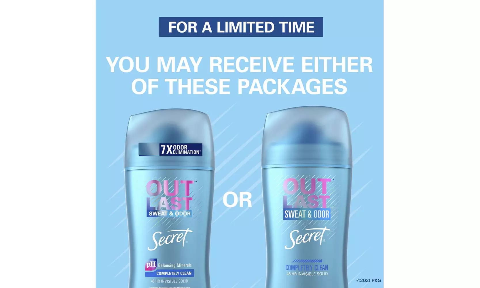 Secret Outlast Invisible Solid Antiperspirant Deodorant, Completely Clean - Primary Image