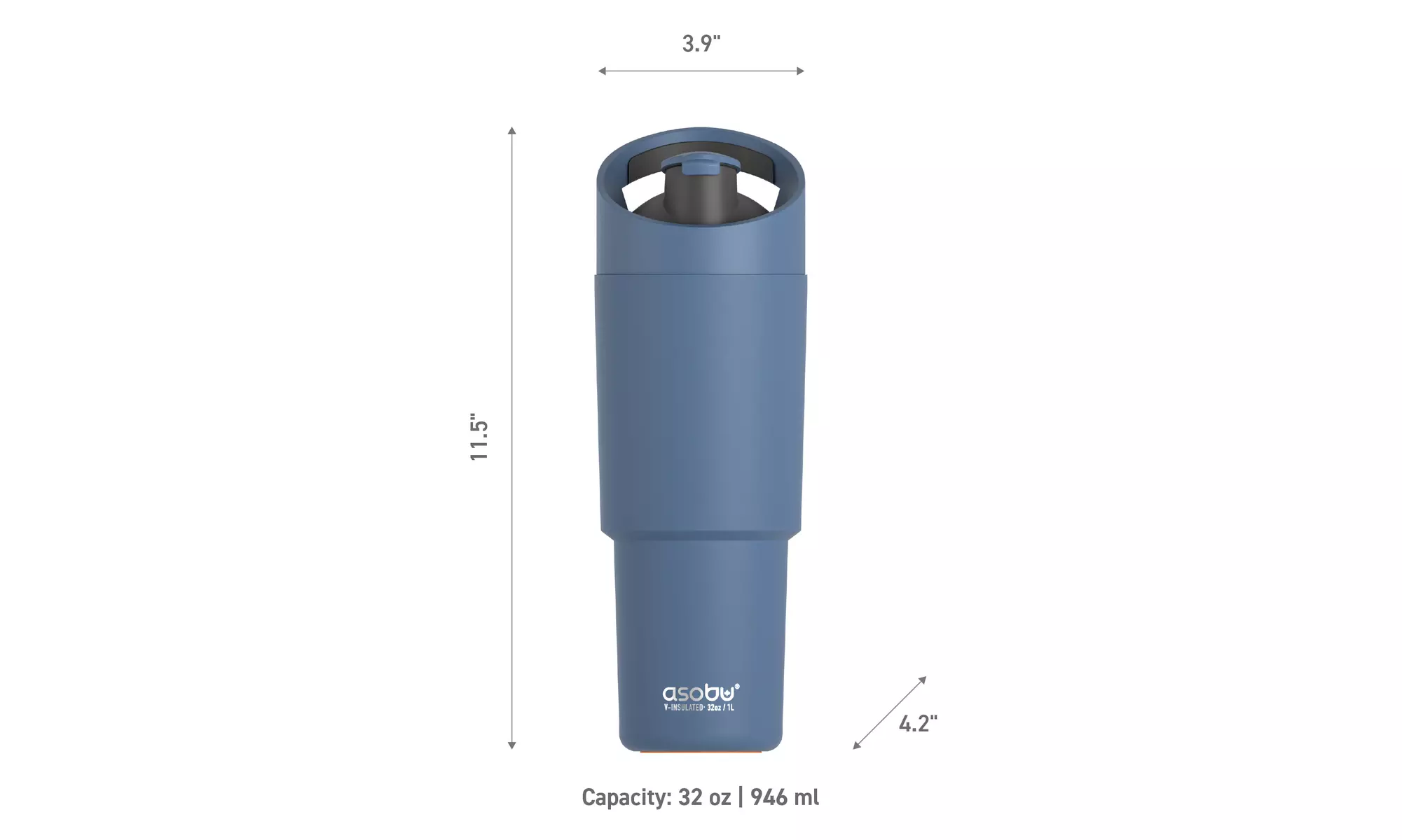 Asobu Cosmic Dual Spout Insulated 32oz Water Bottle Tumbler With Straw