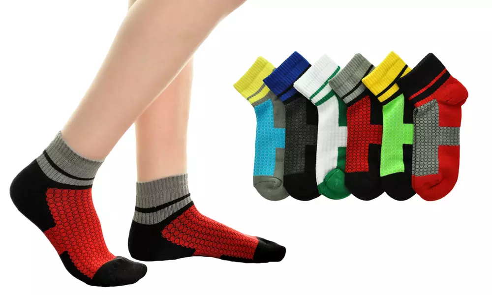 Angelina Professional-Grade Cotton Sports Socks (6-Pack) - Primary Image