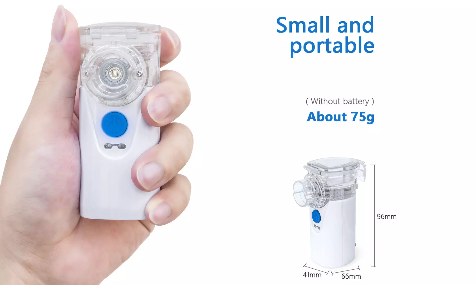 Portable Nebulizer Machine Handheld Atomizer Steam Inhaler for Adult & Children