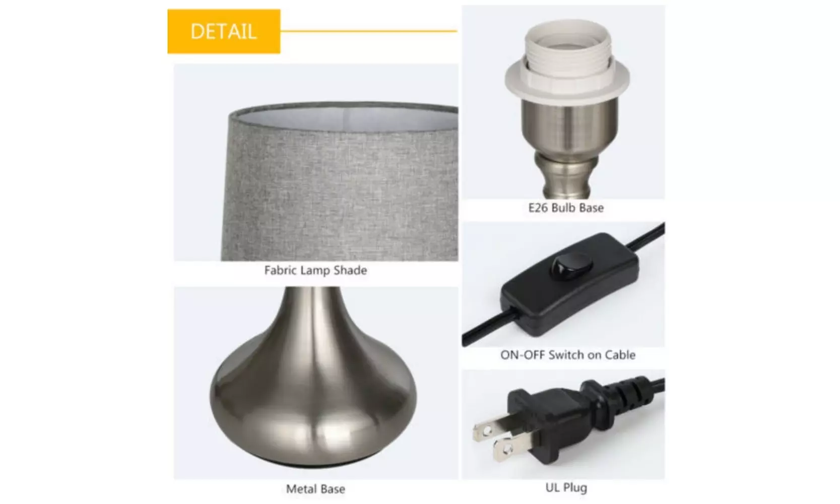 Creative table lamp Modern Bedside Light Fixtures for Bedroom Living Room