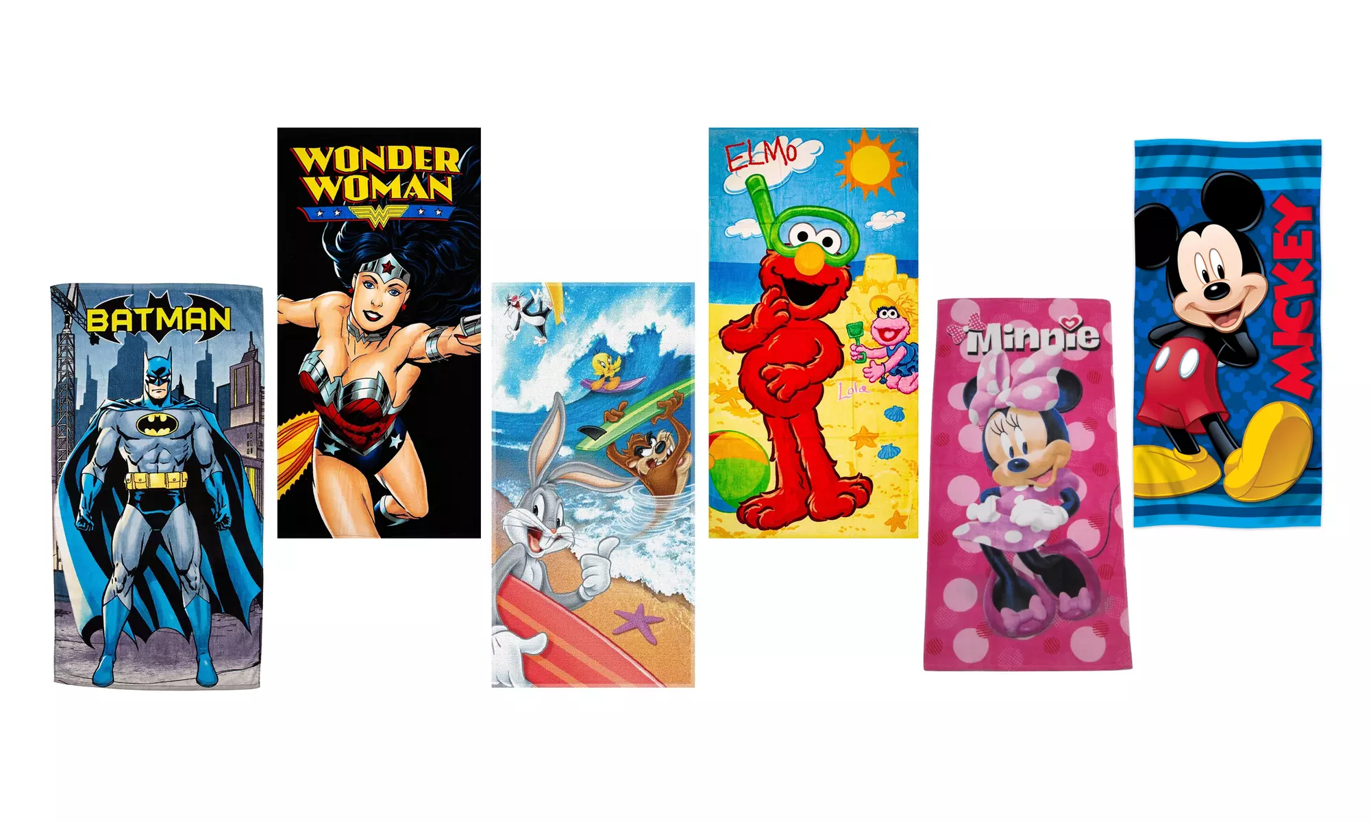 Disney, DC, Marvel Beach Towels - Mickey, Batman, Spiderman, Wonder Woman - Primary Image