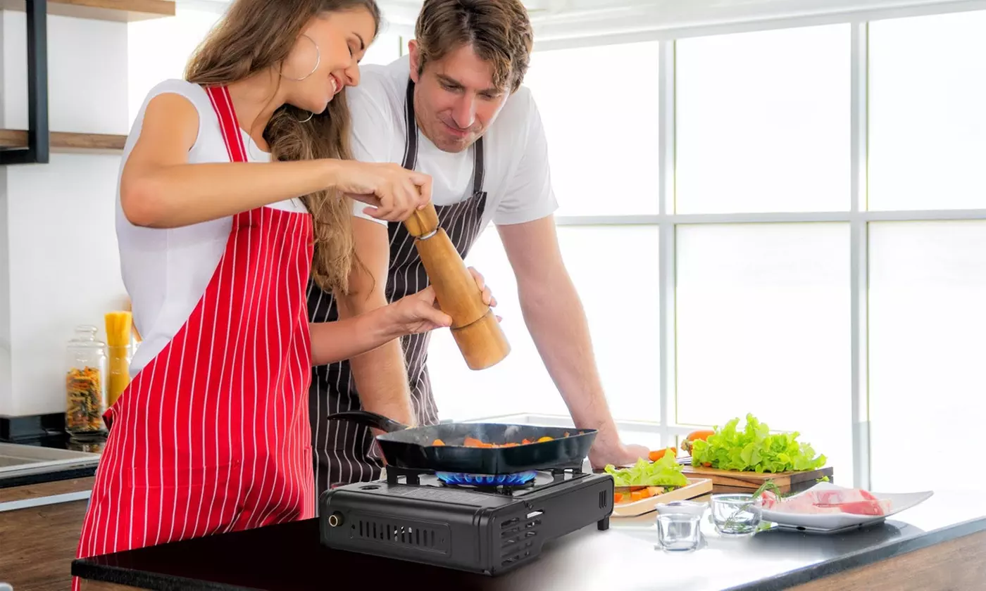 iMounTEK 3300W Portable Butane Gas Stove with Piezo Ignition and 8000BTU Burner