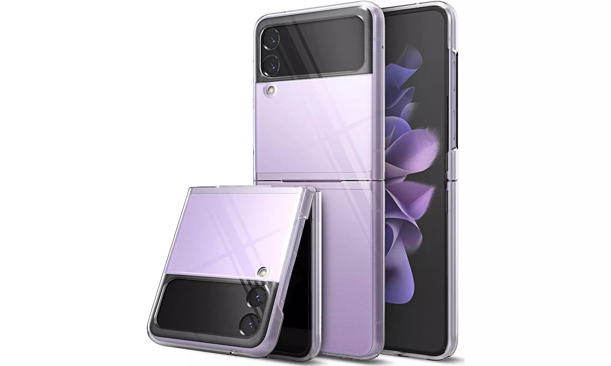 AICase For Samsung Galaxy Z Flip 3 Crystal Case Clear Bumper Transparent Case  - Primary Image
