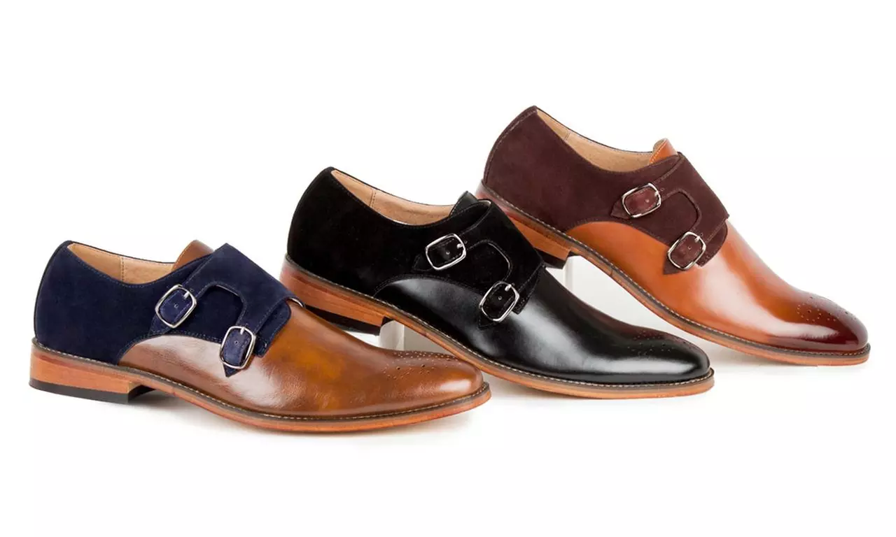 Gino Vitale Men's Monk Strap Two-tone Loafer - Primary Image