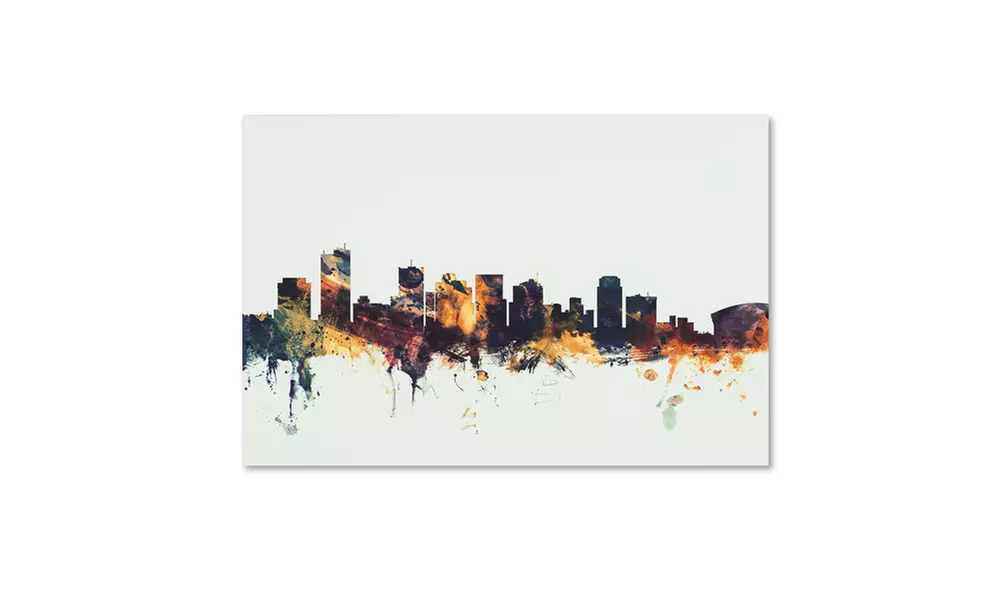 Michael Tompsett 'Phoenix Arizona Skyline' Canvas Art - Primary Image