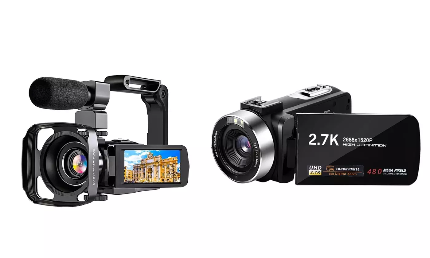 iNova Digital Video Camera 2.7K Camcorder, 42MP, 1080P, 18x Zoom, 3" Screen - Primary Image