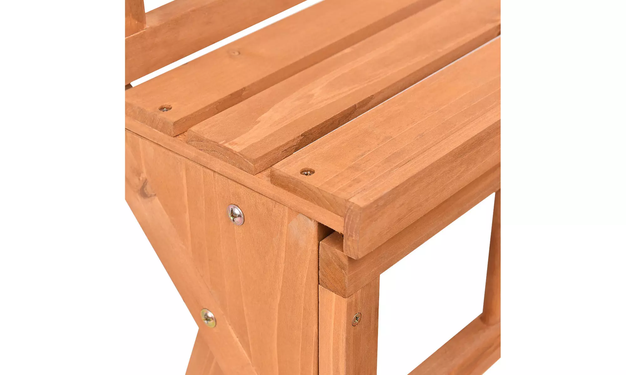 Costway 4 Tier Wood Plant Stand Flower Pot Holder Shelves Rack Stand Ladder Step - Second Medium