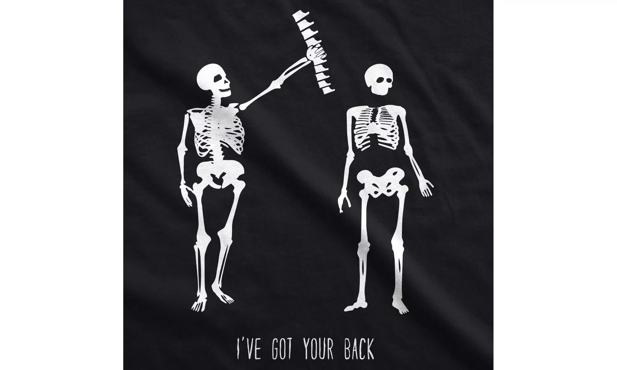 Mens Got Your Back Funny Halloween Skeleton Best Friend T shirt - Second Medium