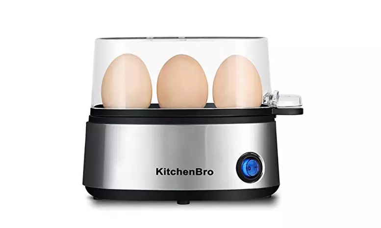 KitchenBro  Egg Cooker 3 Egg Capacity Electric, Ellipse, Auto Shut Off Function - Primary Image
