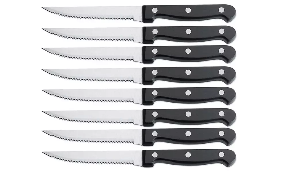 Stainless Steel Steak Knife Set (4-, or 8-Piece) - Second Medium