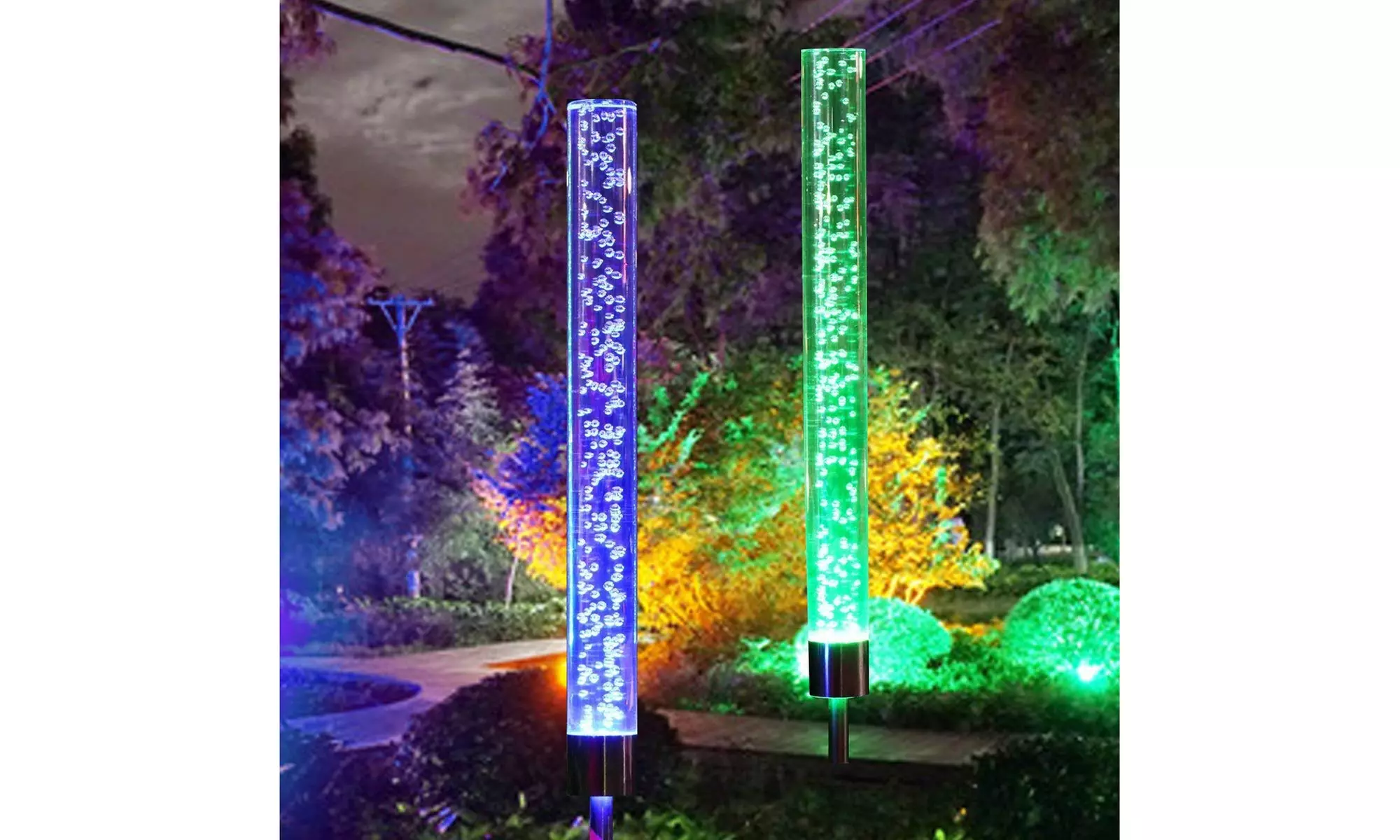 CGN Garden Solar Lights Outdoor Solar Acrylic Bubble RGB Color Changing  - Primary Image