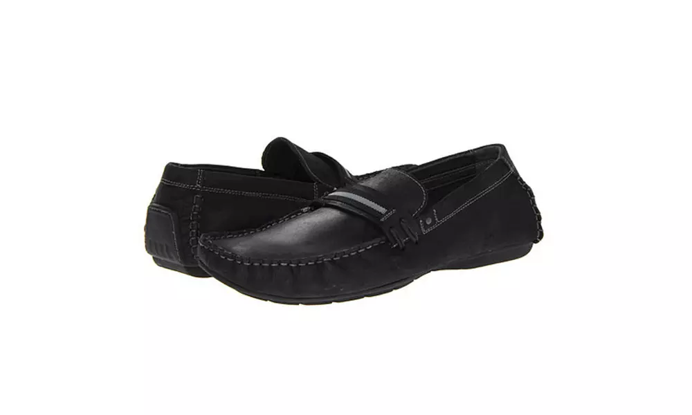 Steve Madden Men's 'Grant' Leather Slip-on Shoes, Black - Primary Image