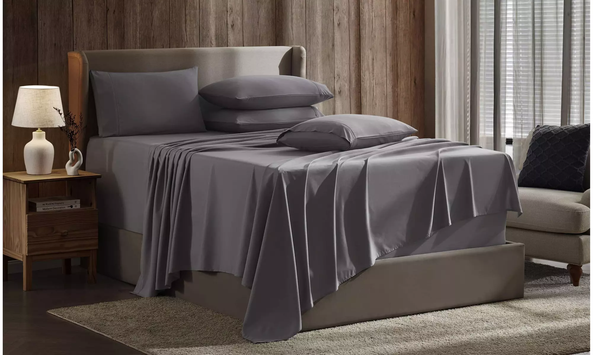 Nestl Split King Extra Soft Microfiber Deep Pocket Bed Sheet Set - 5 Piece