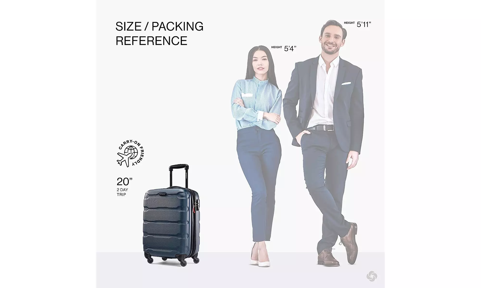 Samsonite Omni PC Luggage with Spinner Wheels, Carry-On 20-Inch Teal - Primary Image