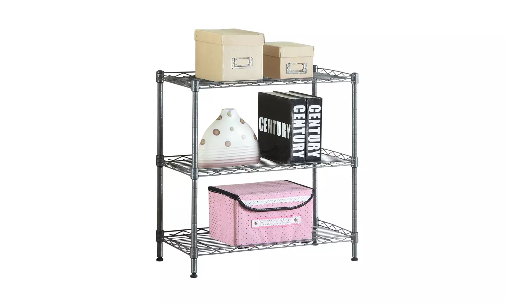 3 Layers Storage Rack Concise Carbon Steel & PP Storage Rack - Primary Image