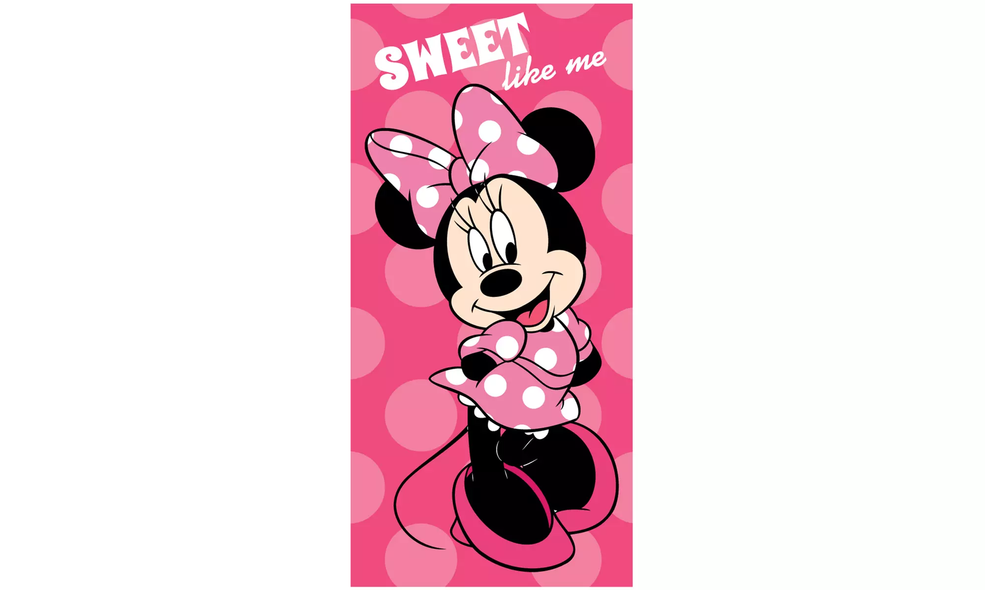 Disney Minnie Mouse Beach Towel Pink Stars Pool Bath Souvenir Gift 28" x 58" - Primary Image