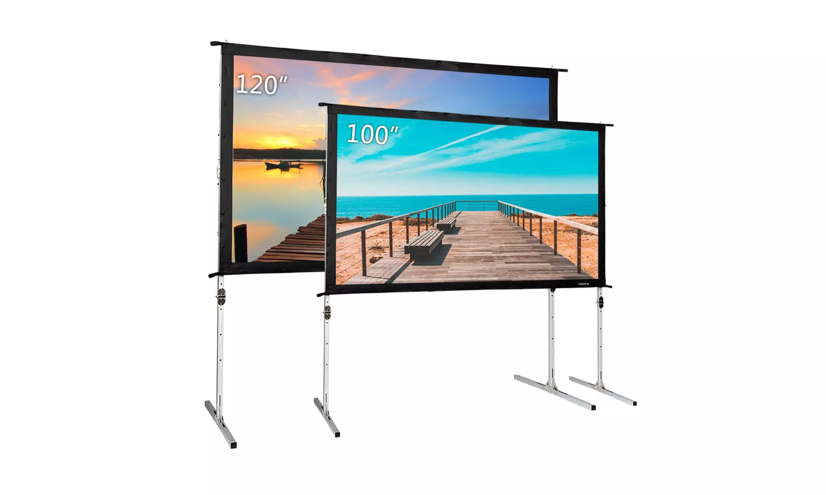 100"/120'' 16:9 Fast Folding Screen Portable Projector Screen with Carry Bag - Primary Image