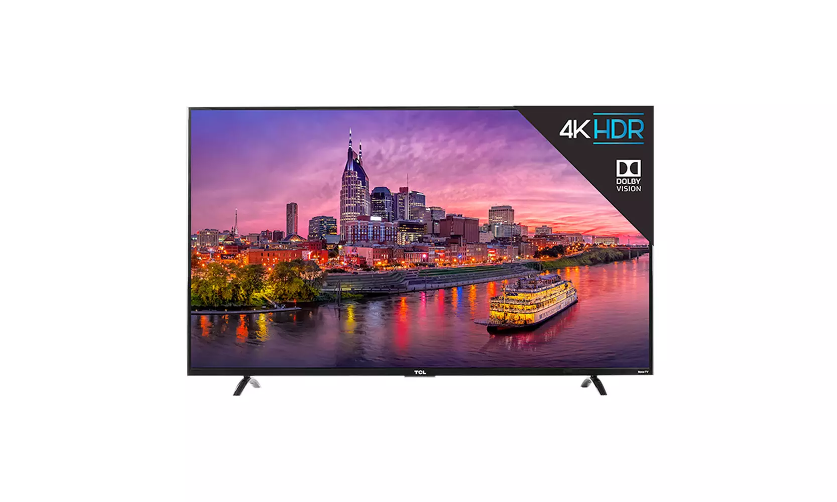 TCL 55" 120Hz 4K Ultra HD Dolby Vision HDR Roku Smart TV, 3 HDMI, USB  - Primary Image