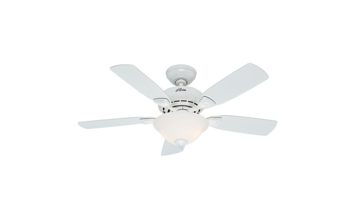 Hunter Fan 44 Snow White Finish Ceiling Certified Refurbished Hunter Fan 44 Snow White Finish Ceiling Certified Refurbished