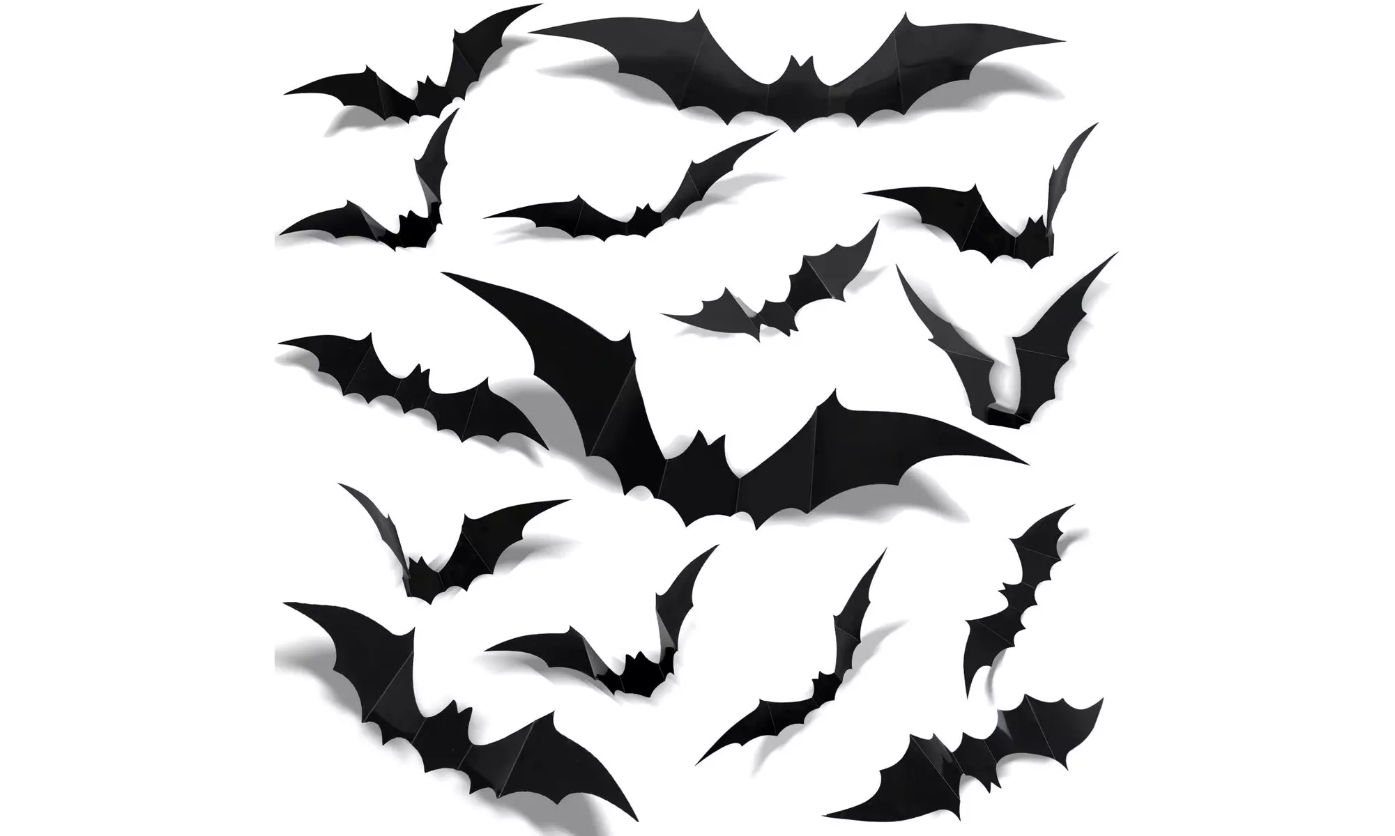 44PCS Halloween 3D Bat Wall Stickers- DIY Halloween Party Supplies - Second Medium