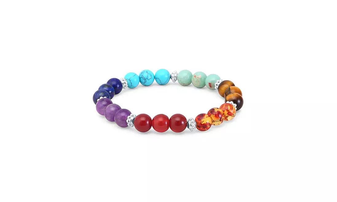 Genuine Gemstone Healing Chakra Bracelet - Primary Image