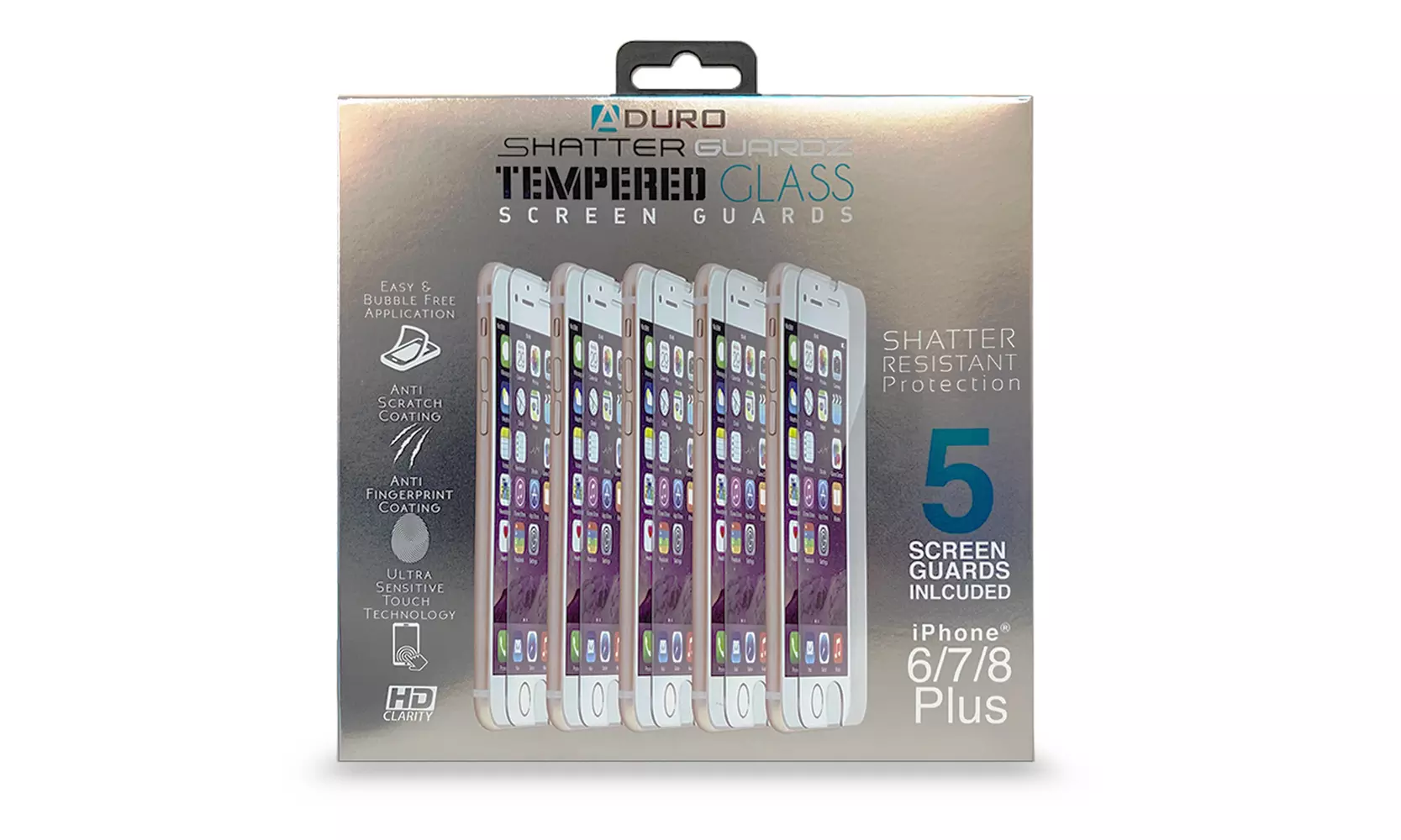 ShatterGuardz Tempered Glass Screen Protectors for iPhone (3, 5, or 10-Pack) 
