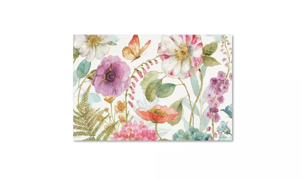 Lisa Audit 'Rainbow Seeds Flowers I' Canvas Art - Second Medium