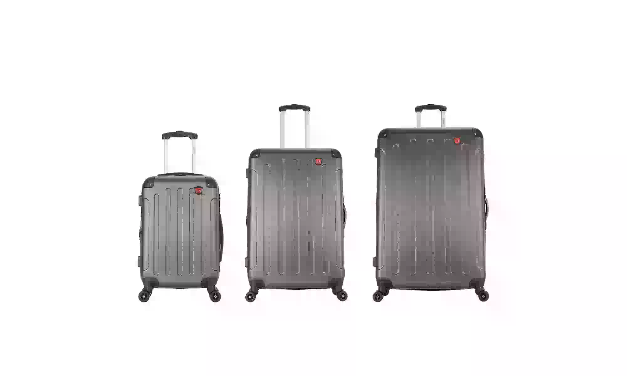 Three-Piece DUKAP Intely Smart Hardside Luggage Set 20"/28"/32"