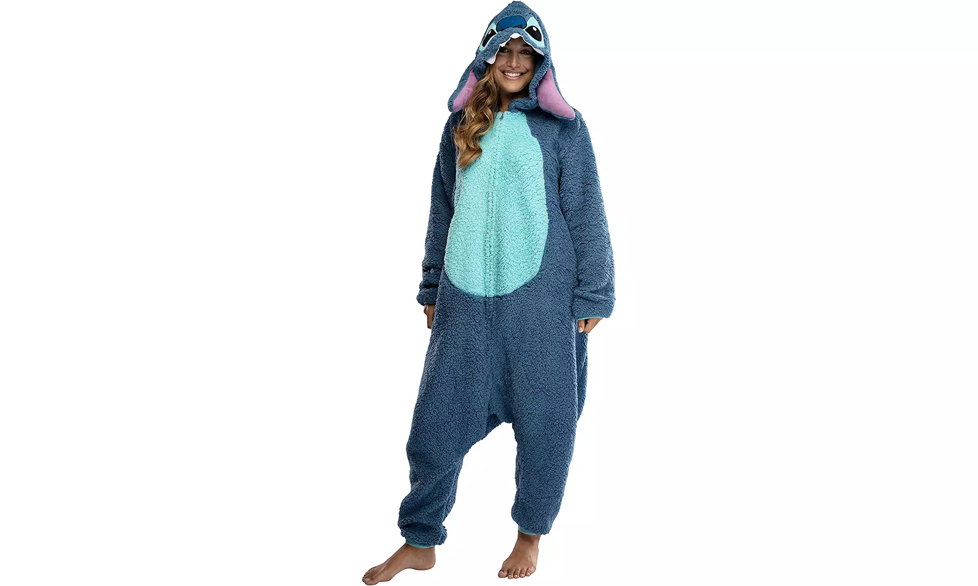 Disney Unisex Lilo & Stitch Sherpa Onesie Pajama Union Suit Costume - Primary Image