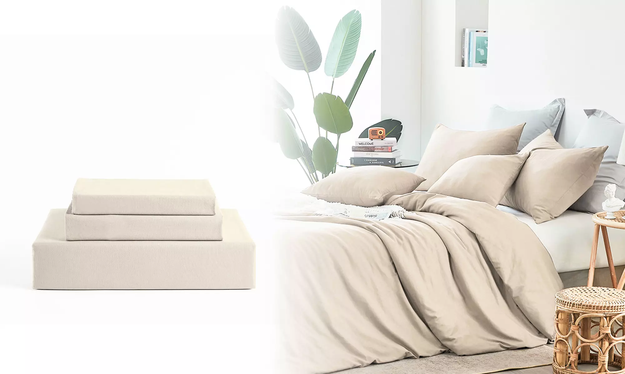 Duvet Cover Set Soft & Lightweight Duvet Cover 3 Pieces Set with Pillow Shams - Primary Image