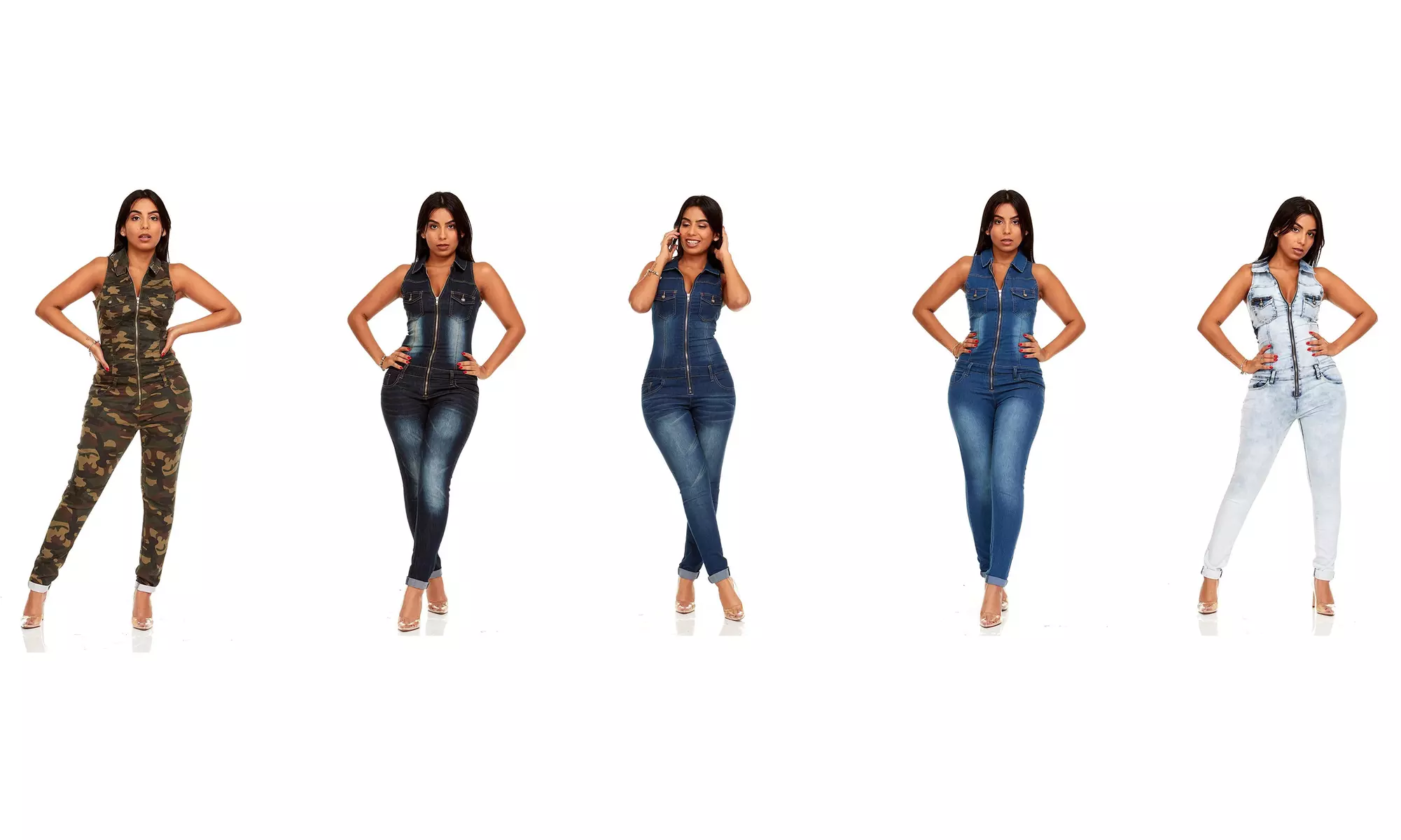 YDX Smart Jeans Juniors Super Cute Cotton Denim Jumpsuit for Women Skinny - Primary Image