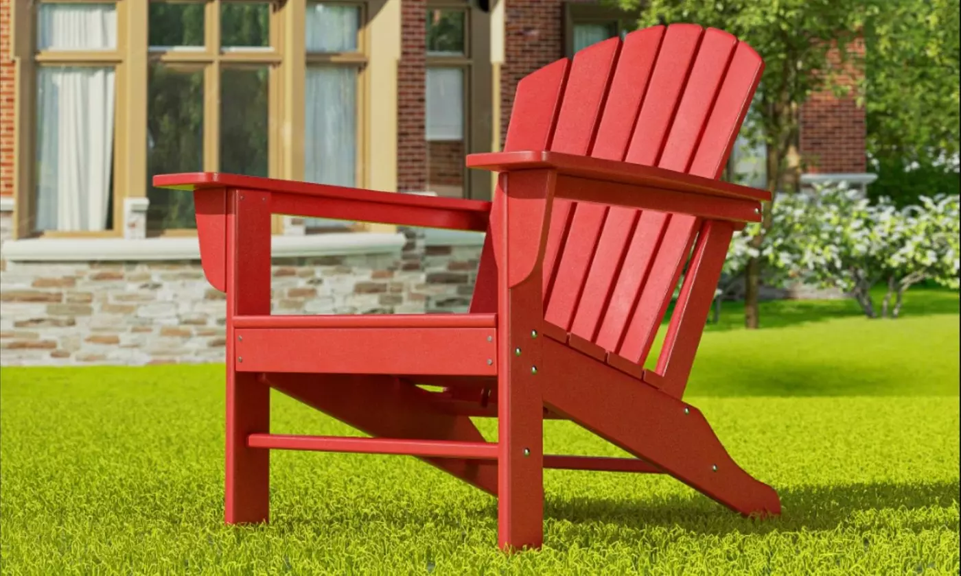 WestinTrends Dylan Outdoor Patio Shell-Back Adirondack Dining Chair - Primary Image