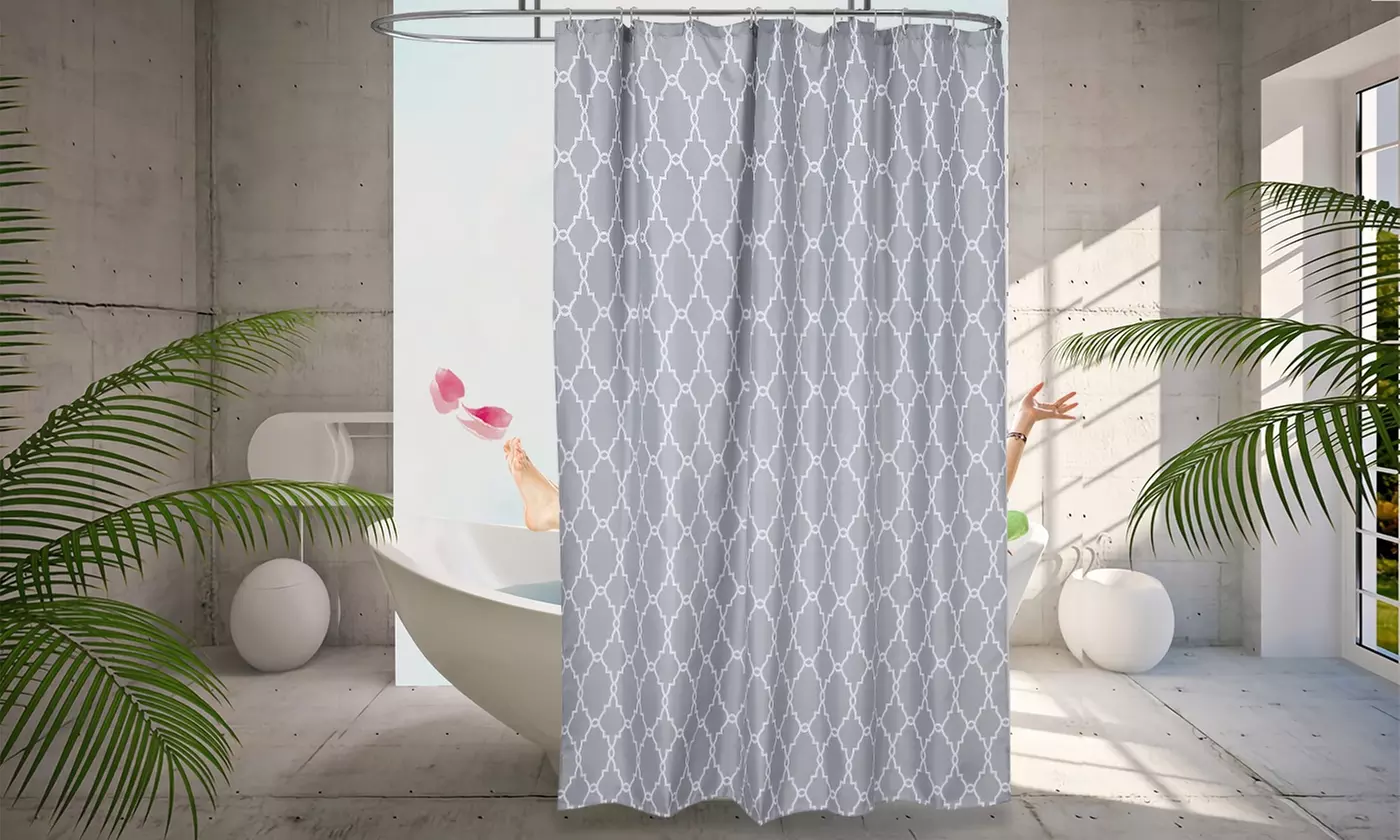 NewHome 70" x 70" Waterproof & Anti-Mildew Shower Curtain with 12 Hooks