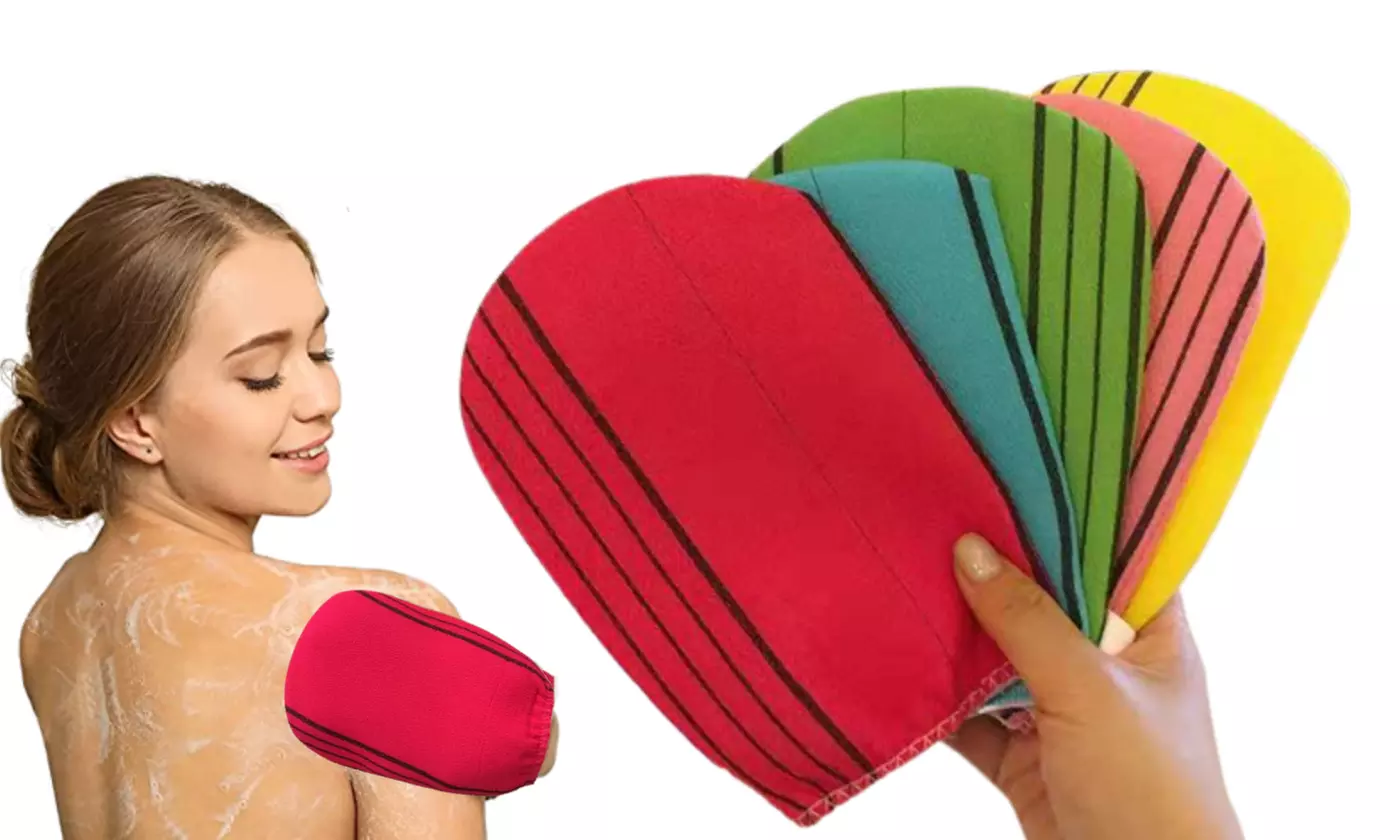 Korean Exfoliating Bath Washcloth Cleaning Pores Body-Scrub Glove Towel - Primary Image