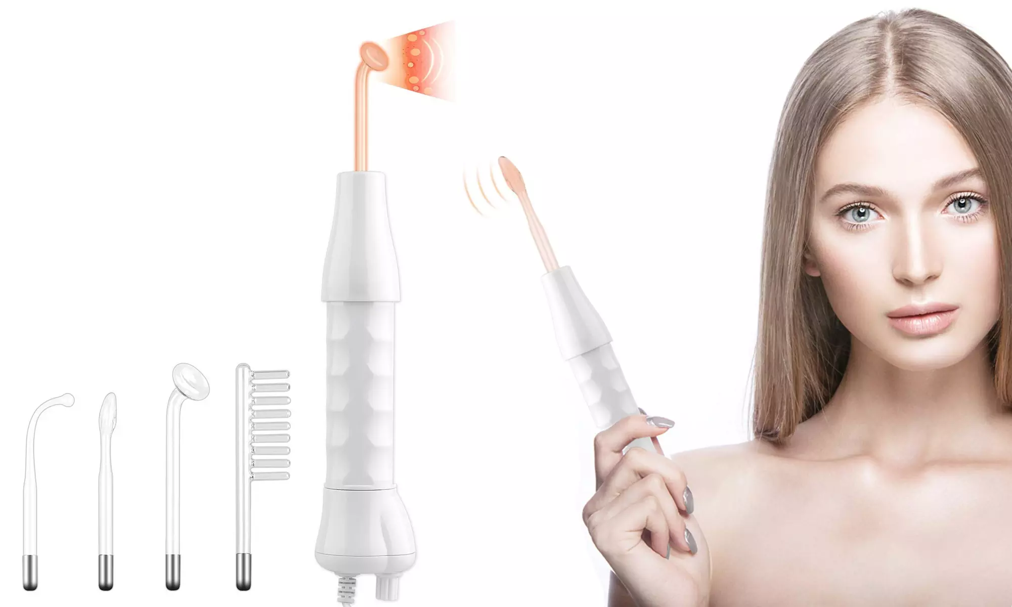 Portable Handheld High Frequency Skin Therapy Wand Machine Acne Treatment - Primary Image
