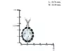 Jewelonfire 1.66 CT Aqua & Black Dia Pendant in SS 24662 - Second Medium
