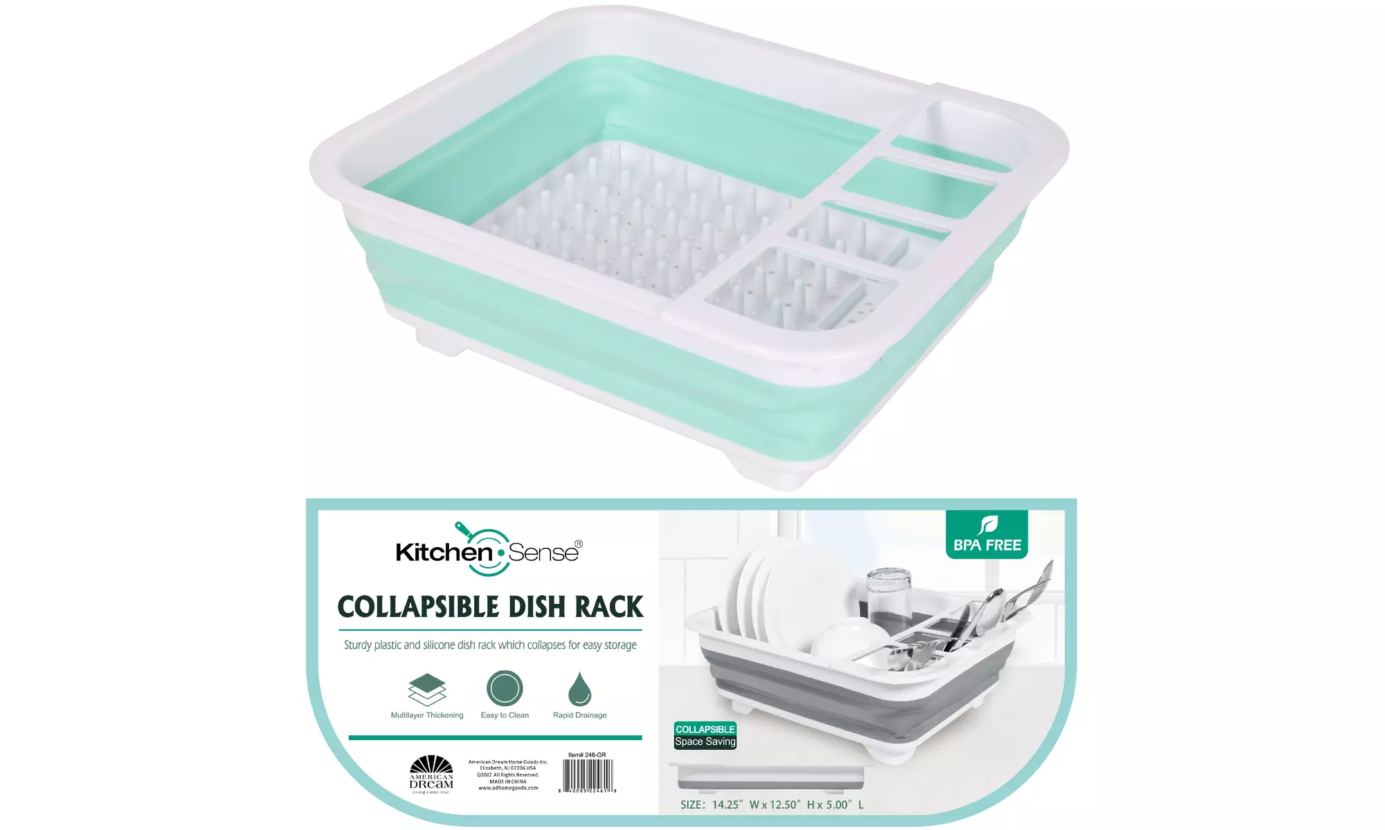 Collapsible Dish Drying Rack In 3 Colors
